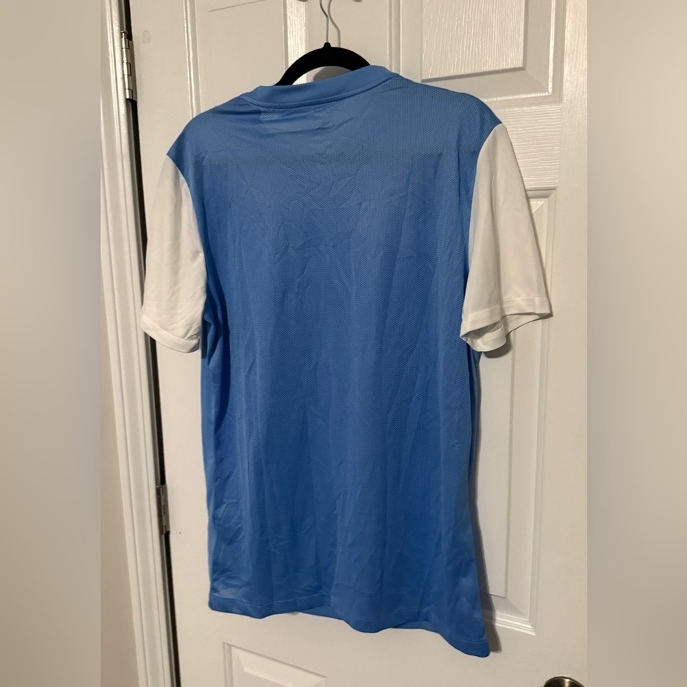 Nike US Short Sleeve Tiempo Premier II Soccer Jersey Light Blue SLIM fit - Picture 3 of 7